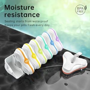 Weekly Pill Box 3 Times a Day, Large Travel Pill Box 7 Day, Detachable